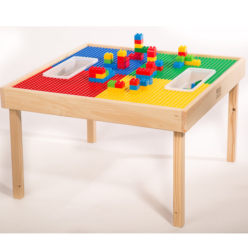 Zoomie Kids Fabiola Multi Activity Kids Square Lego Table Wayfair